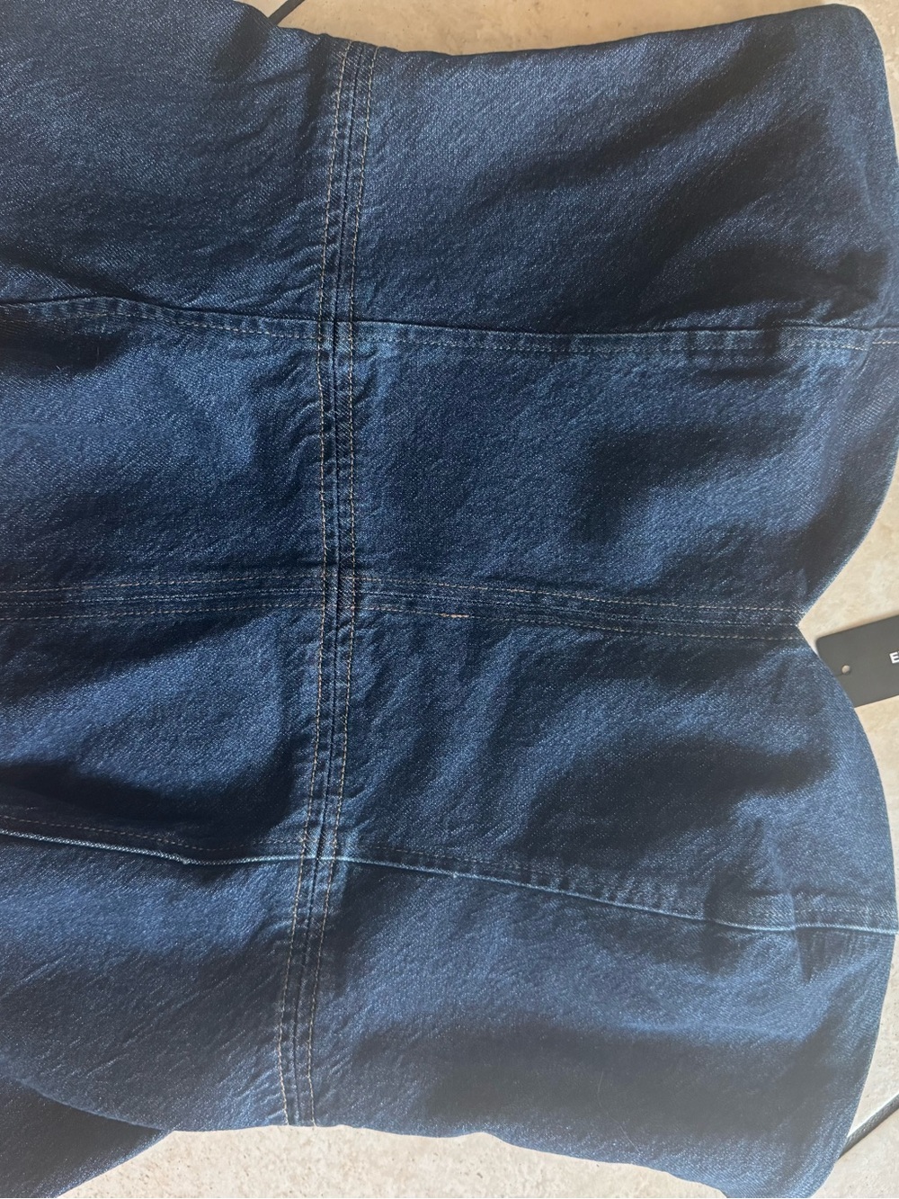 Express Indigo Denim Strapless Tank